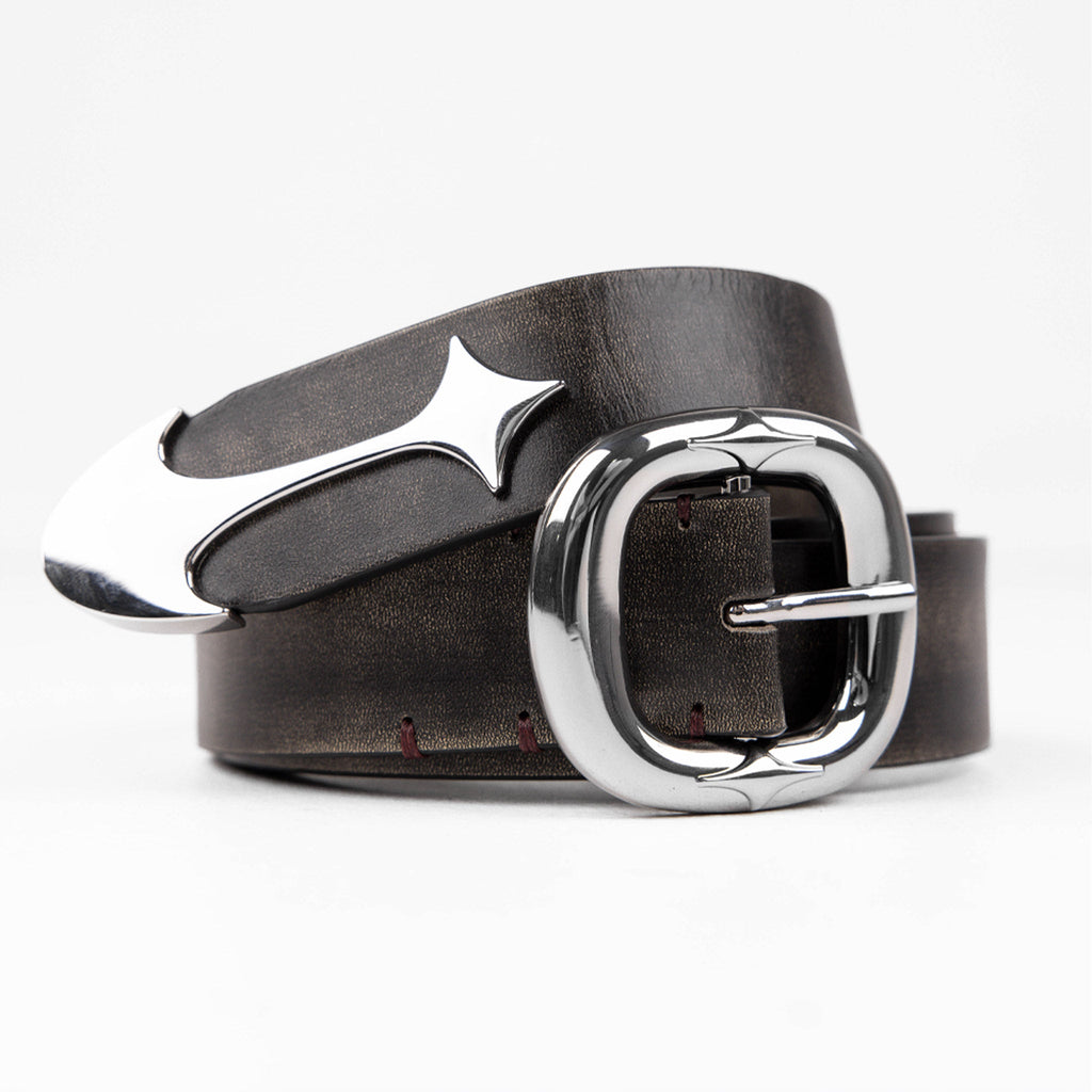 Commons Studios Starslinger Leather Belt Smoke Common Hype