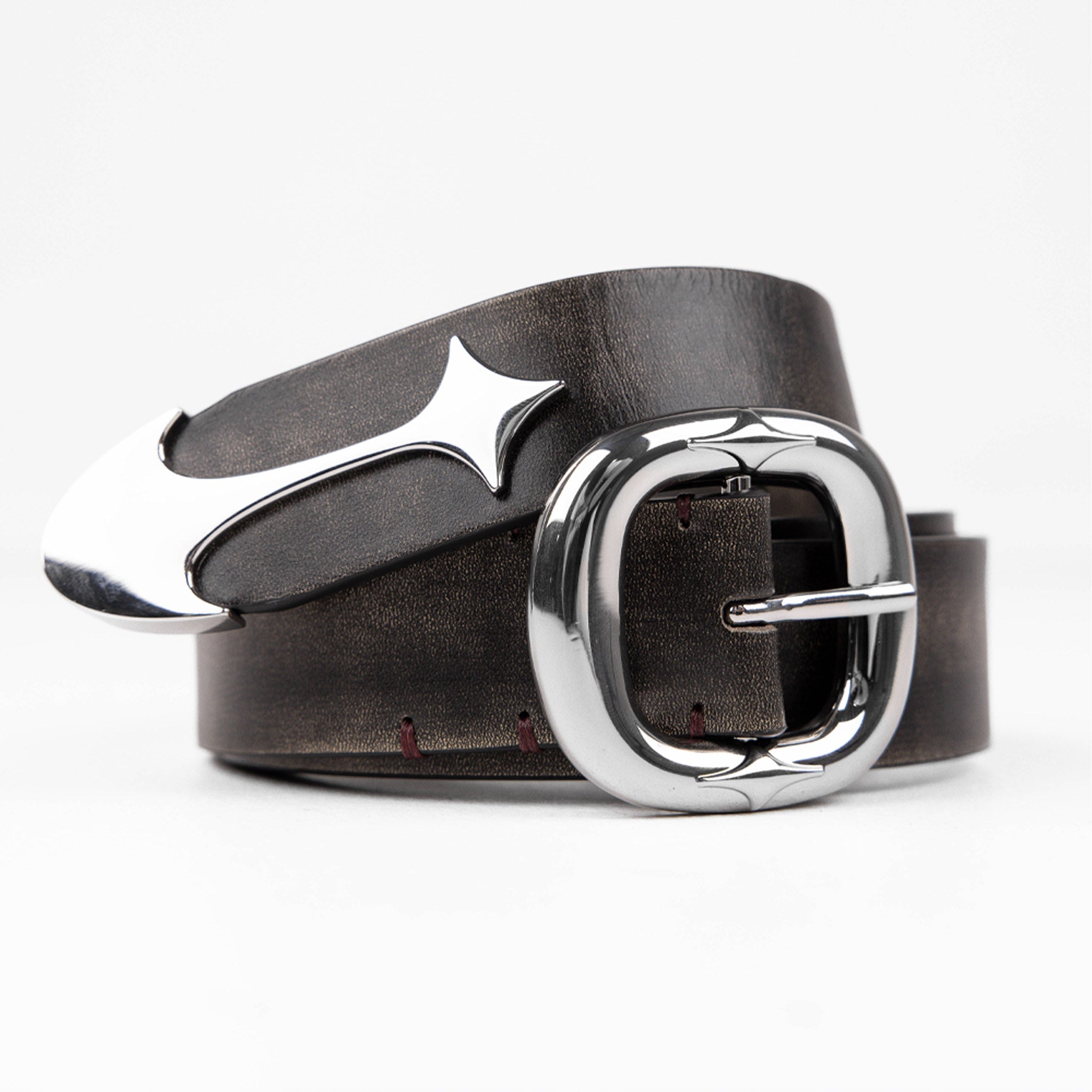 Commons Studios Starslinger Leather Belt Smoke Common Hype