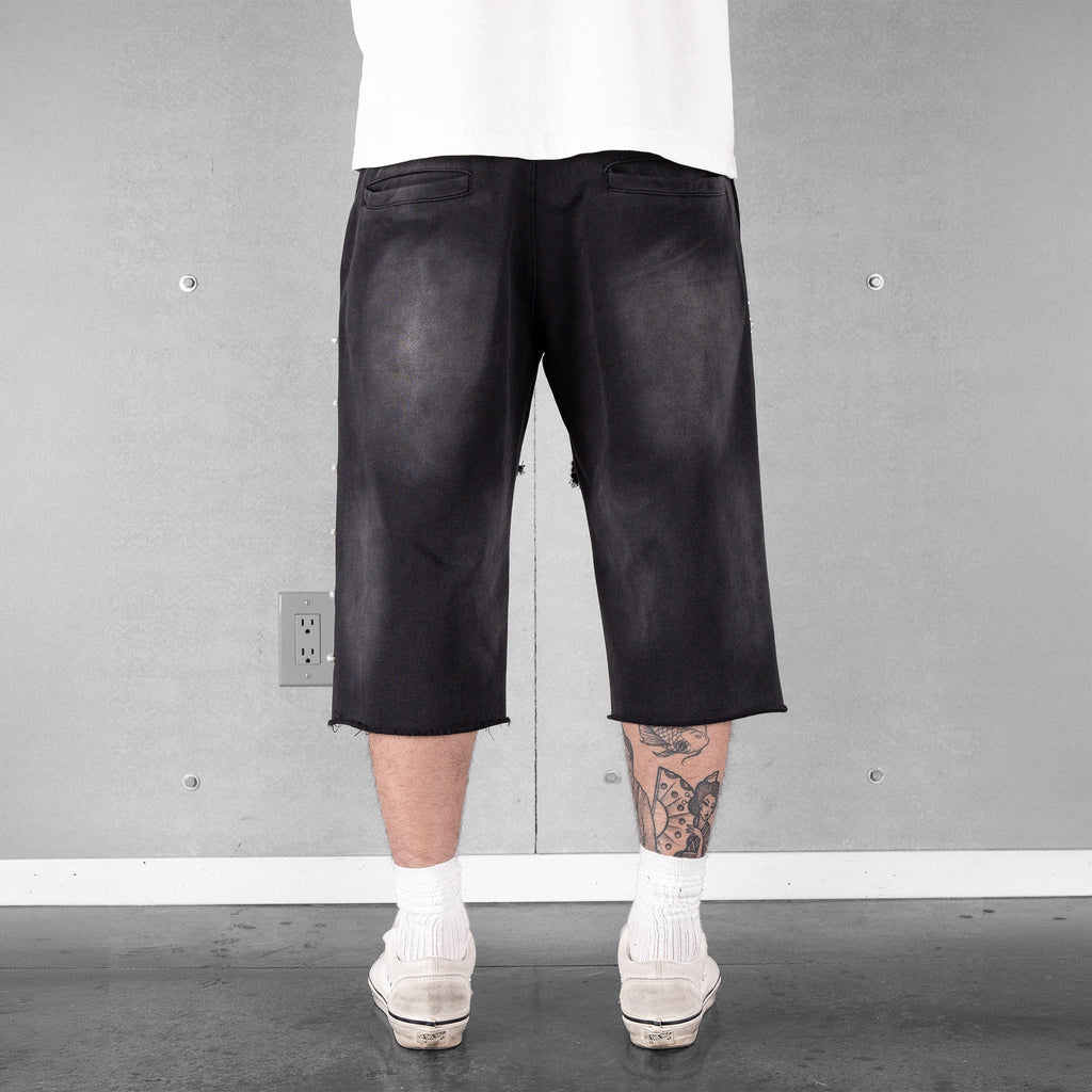 Commons Pearled Star Sweatshort Vintage Black Common Hype