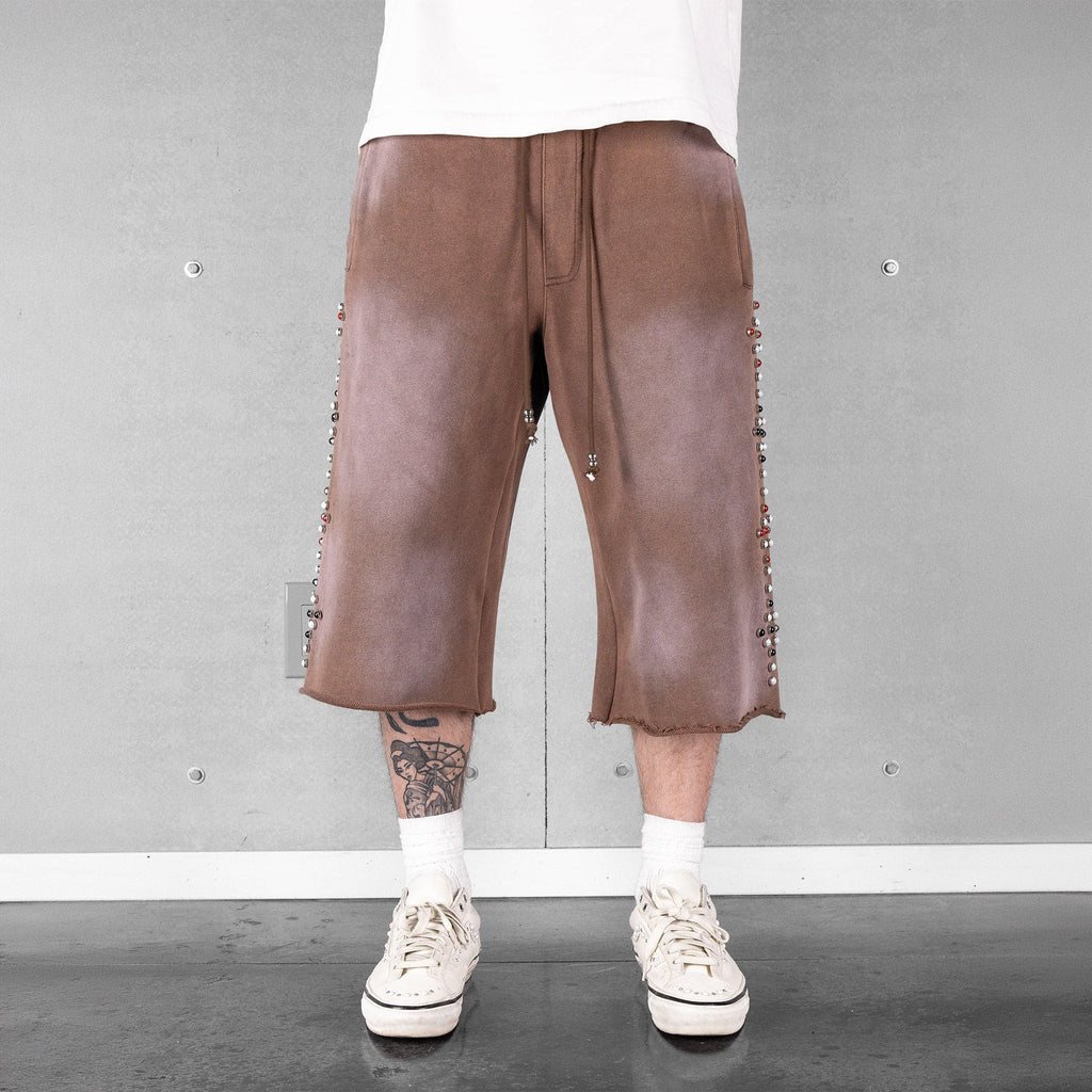 Commons Red Rivet Sweatshort Vintage Brown Common Hype