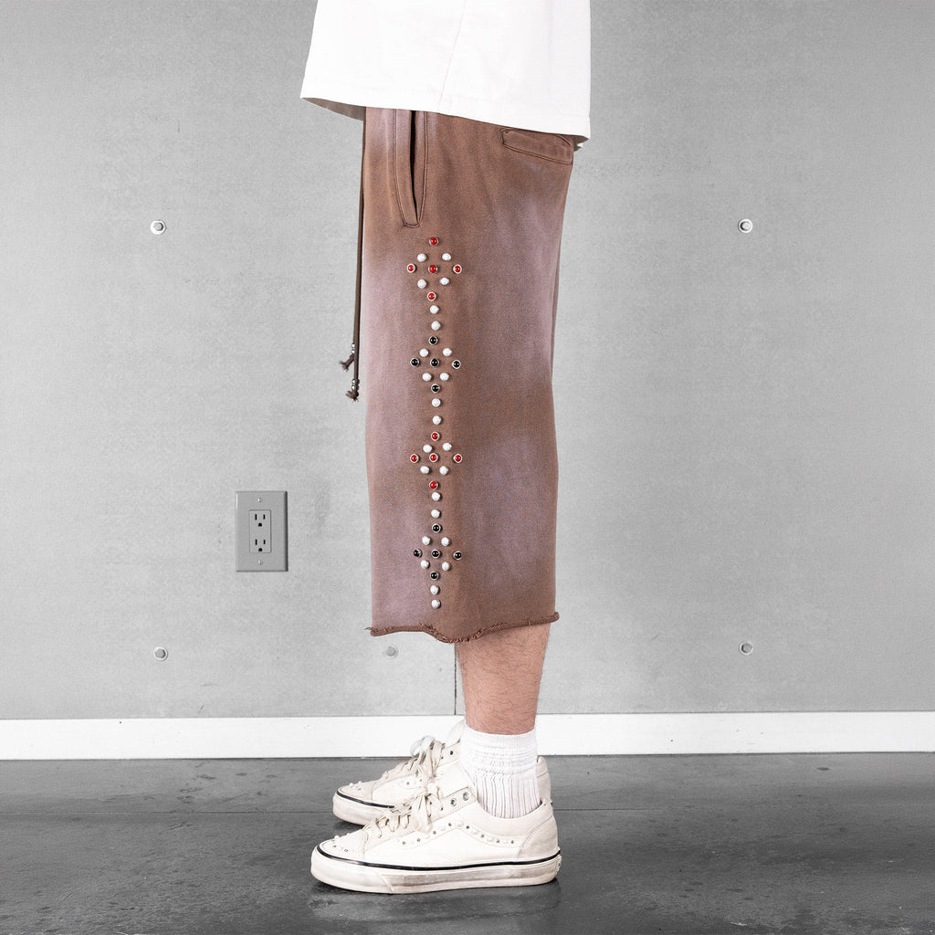 Commons Red Rivet Sweatshort Vintage Brown Common Hype