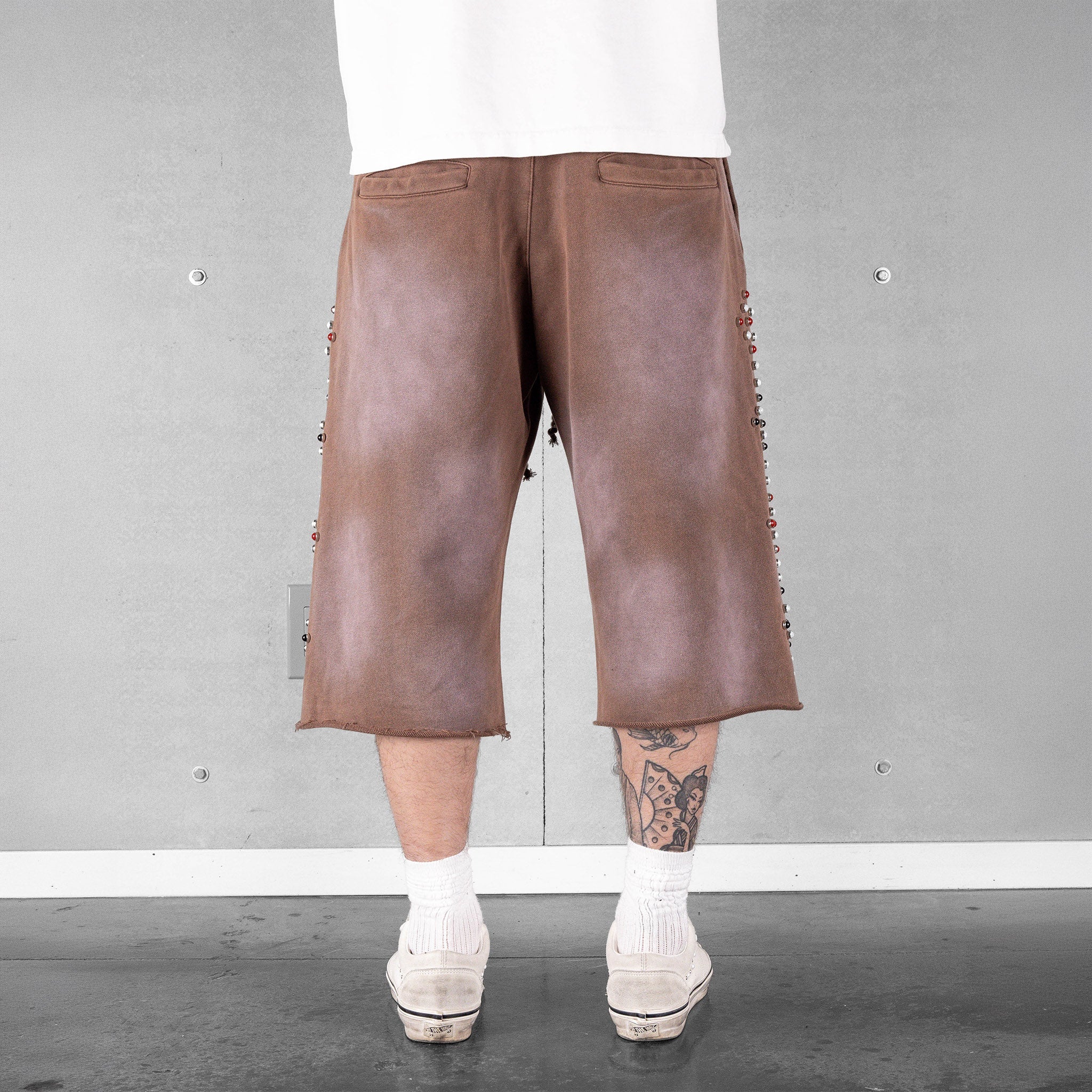 Commons Red Rivet Sweatshort Vintage Brown Common Hype