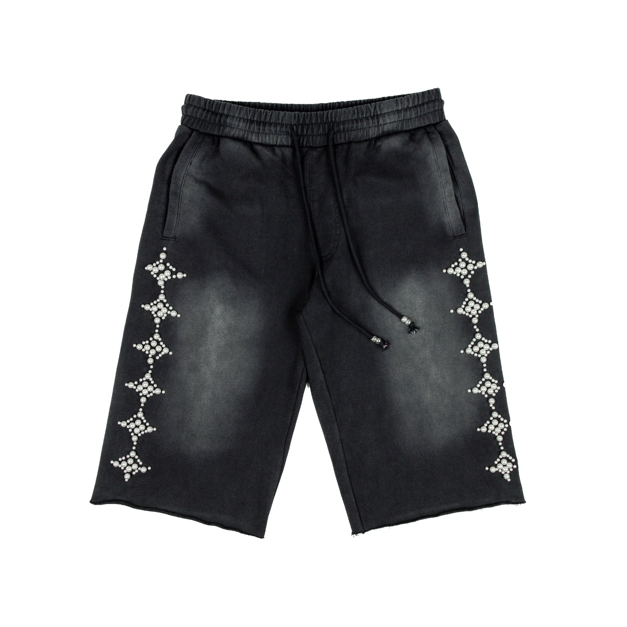 Commons Pearled Star Sweatshort Vintage Black Common Hype