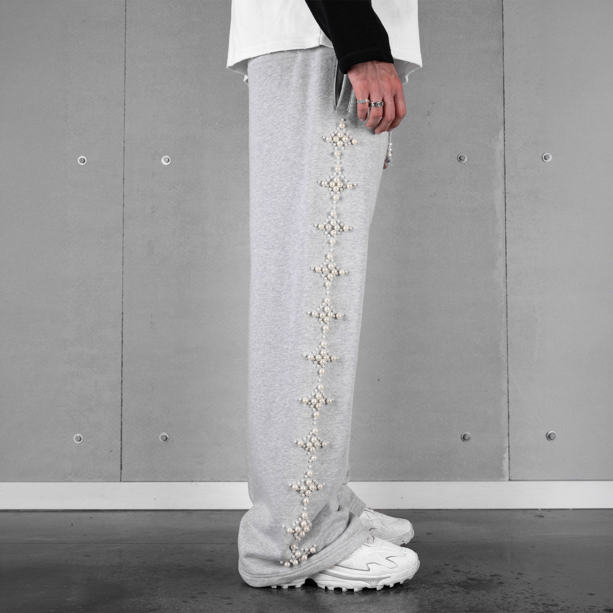 Commons Pearled Star Sweatpant Heather Grey Common Hype