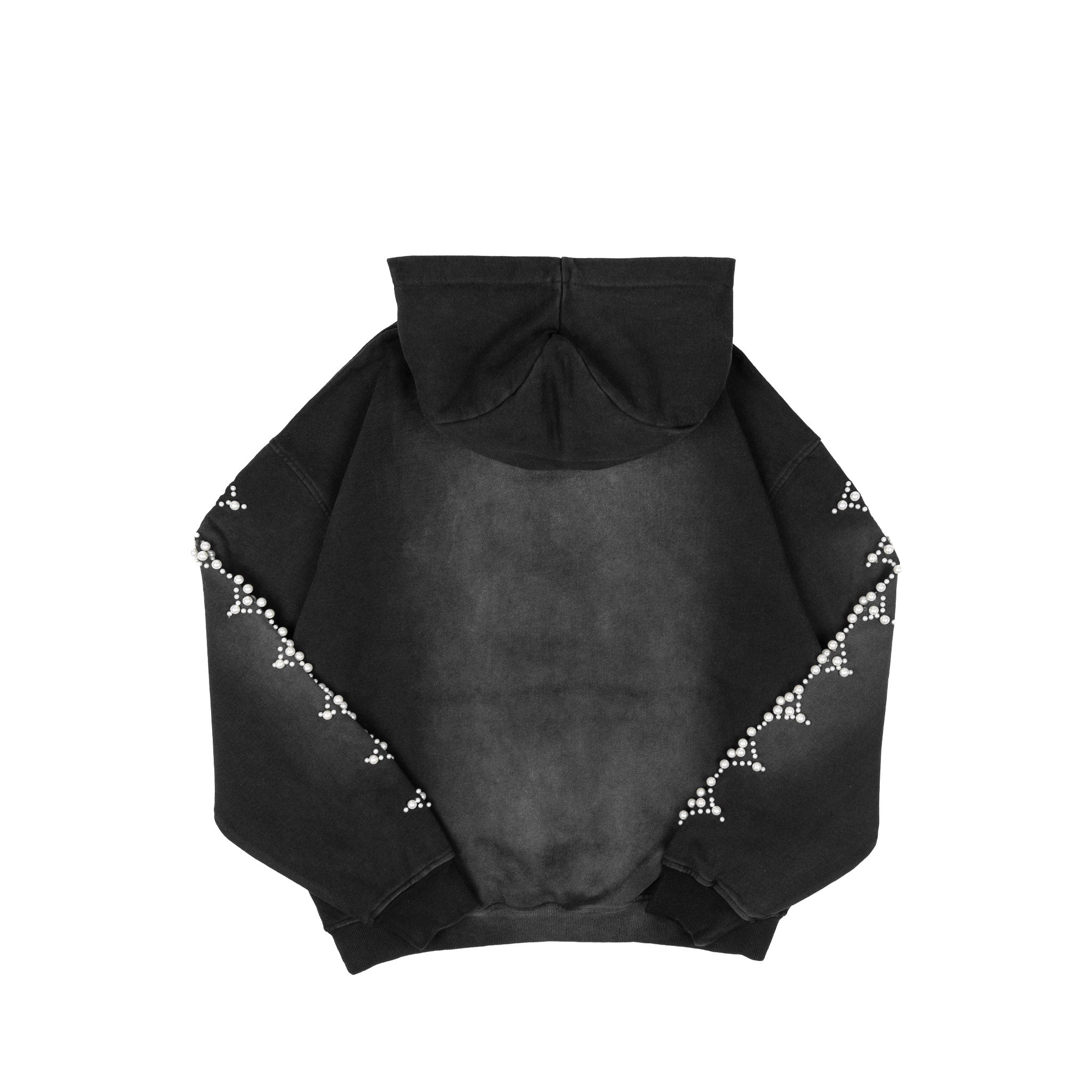 Commons Pearled Star Hoodie Vintage Black Common Hype