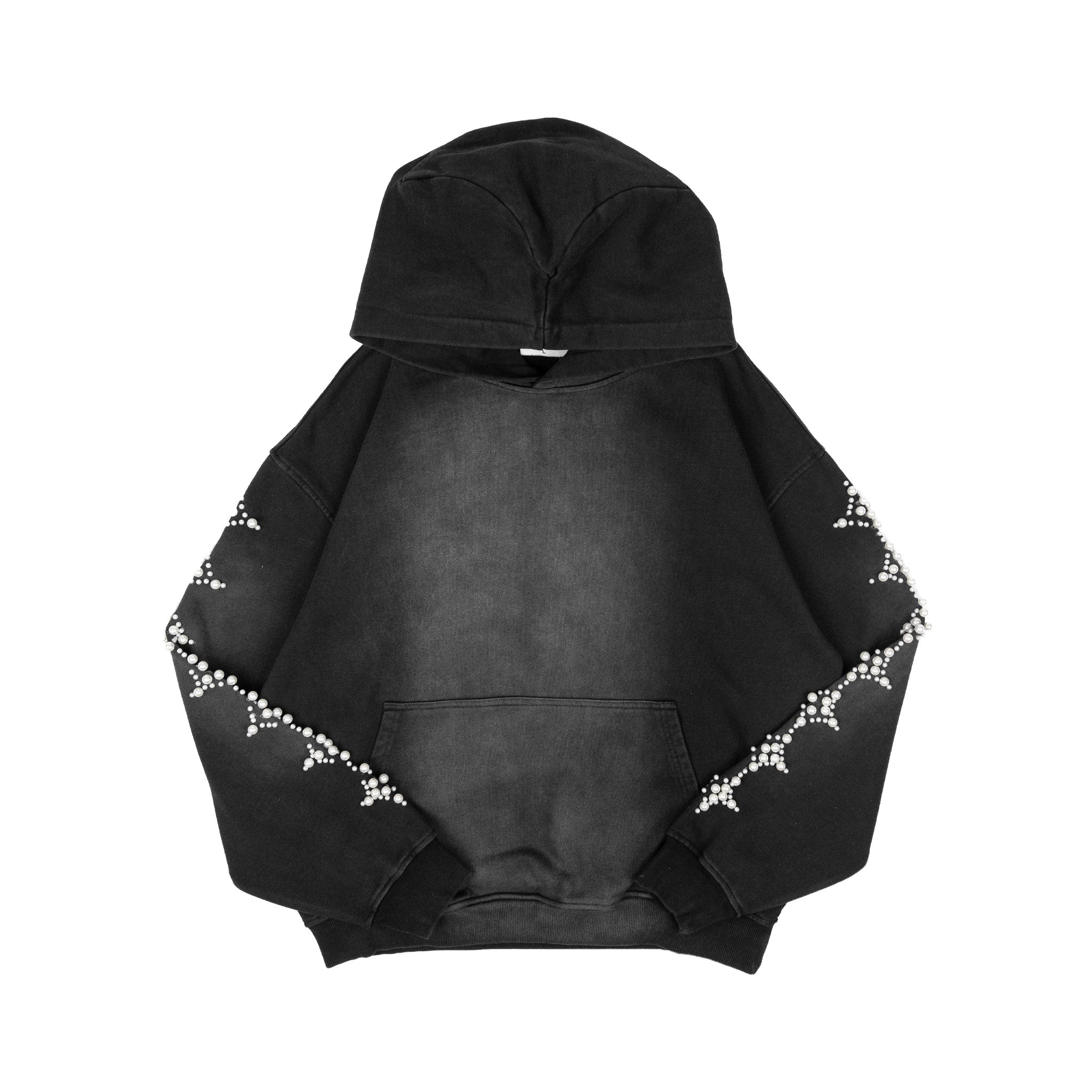 Commons Pearled Star Hoodie Vintage Black Common Hype