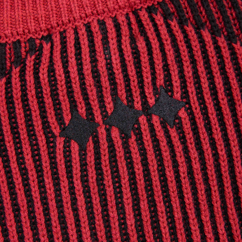 Commons Star Zip-Up Knit Plum Common Hype