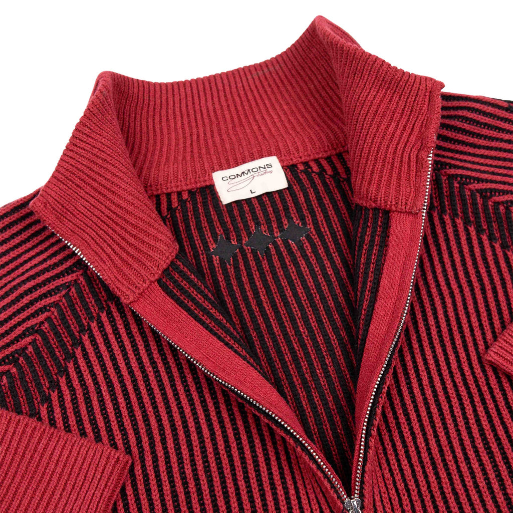 Commons Star Zip-Up Knit Plum Common Hype