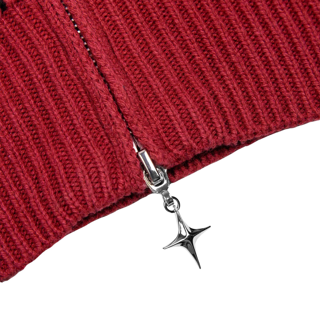 Commons Star Zip-Up Knit Plum Common Hype