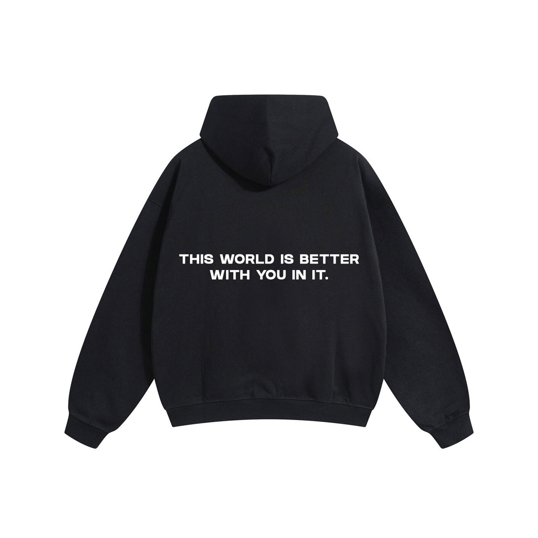 Compliments The World Better With You in It Black Hoodie Common Hype