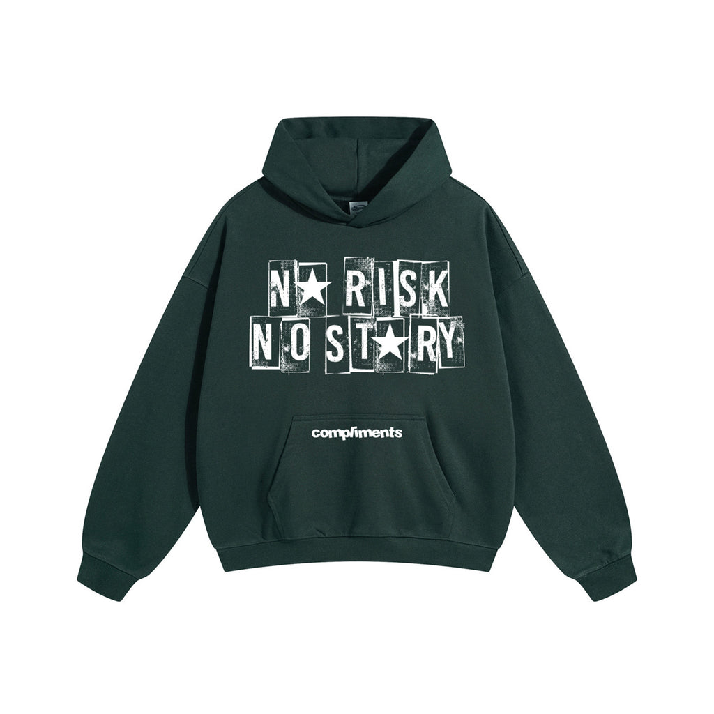 Compliments No Risk, No Story Dark Green Hoodie Common Hype