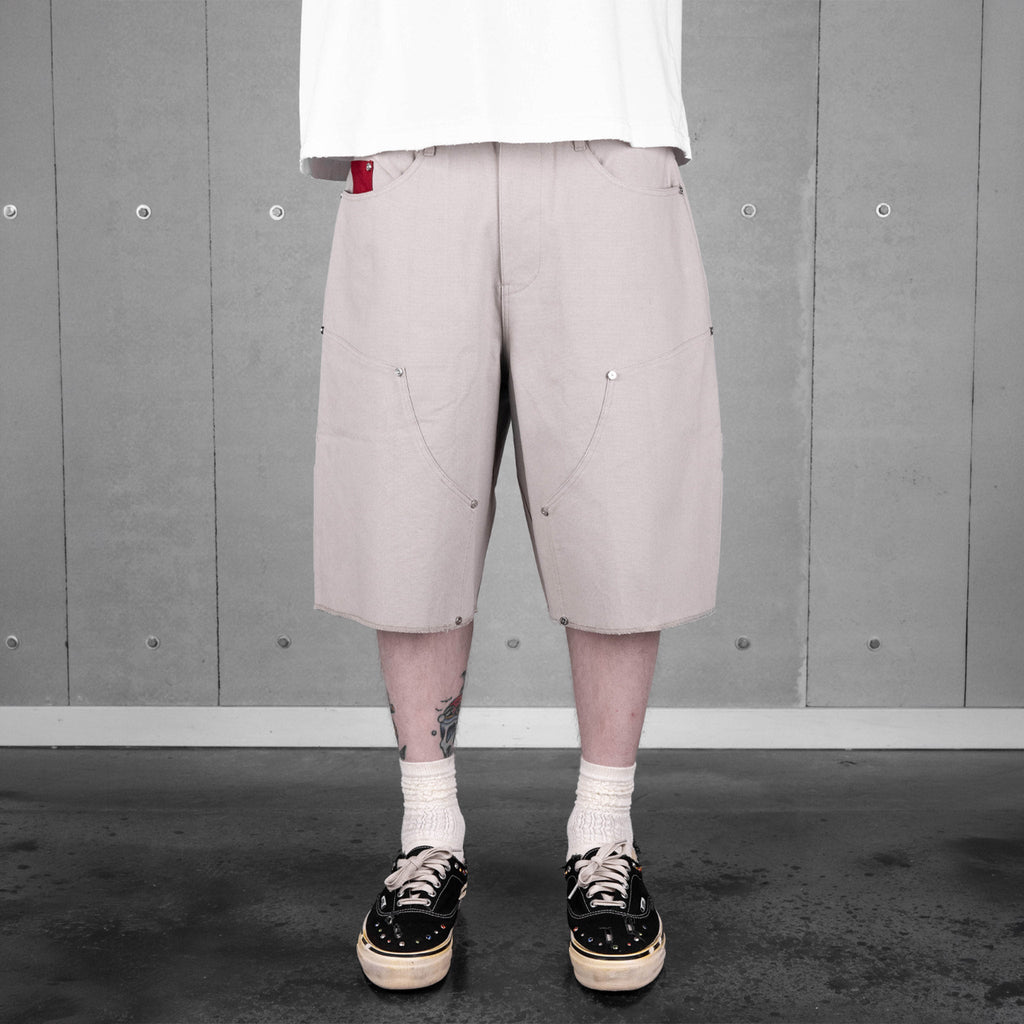 Commons Double Knee Canvas Short Grey Common Hype