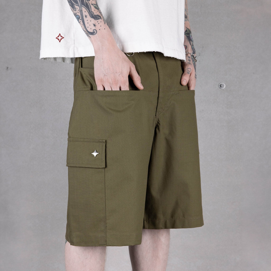 Commons Ripstop Cargo Short Green Common Hype