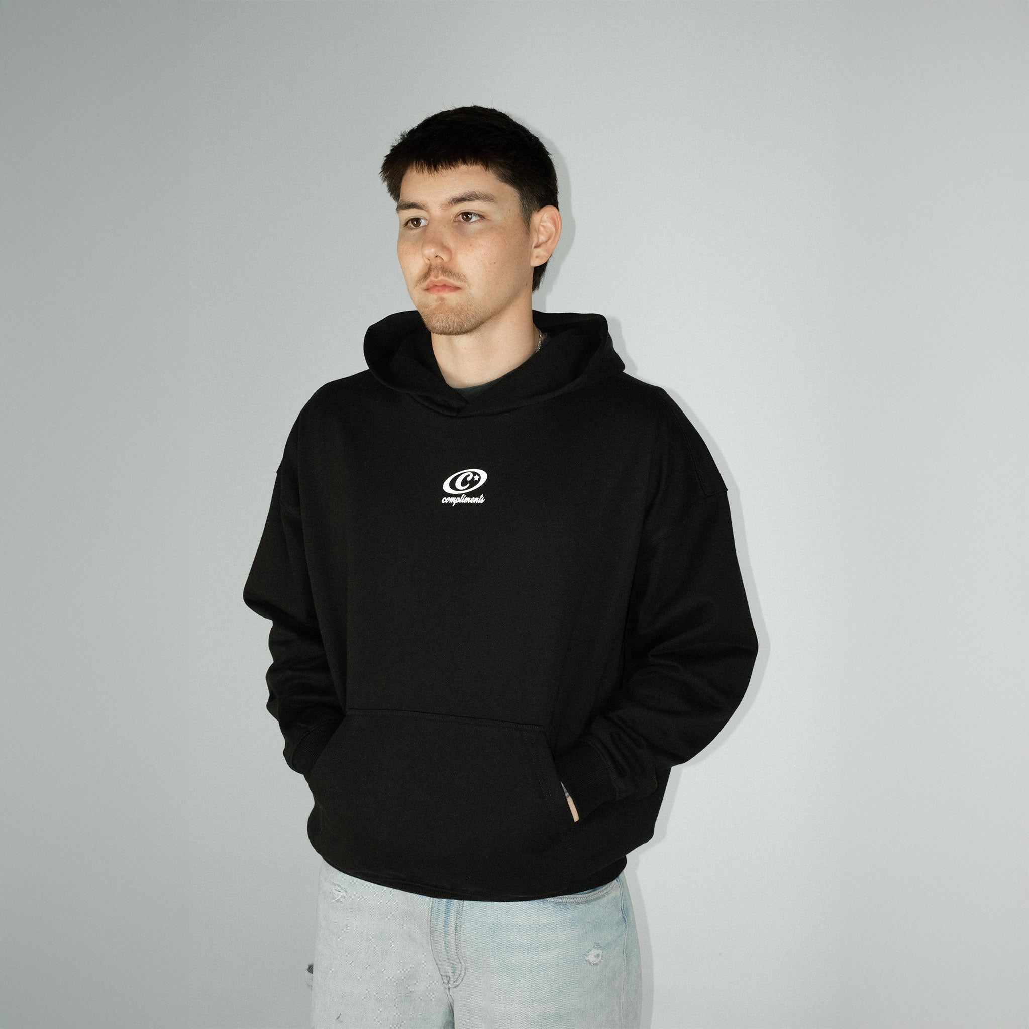Compliments The World Better With You in It Black Hoodie Common Hype