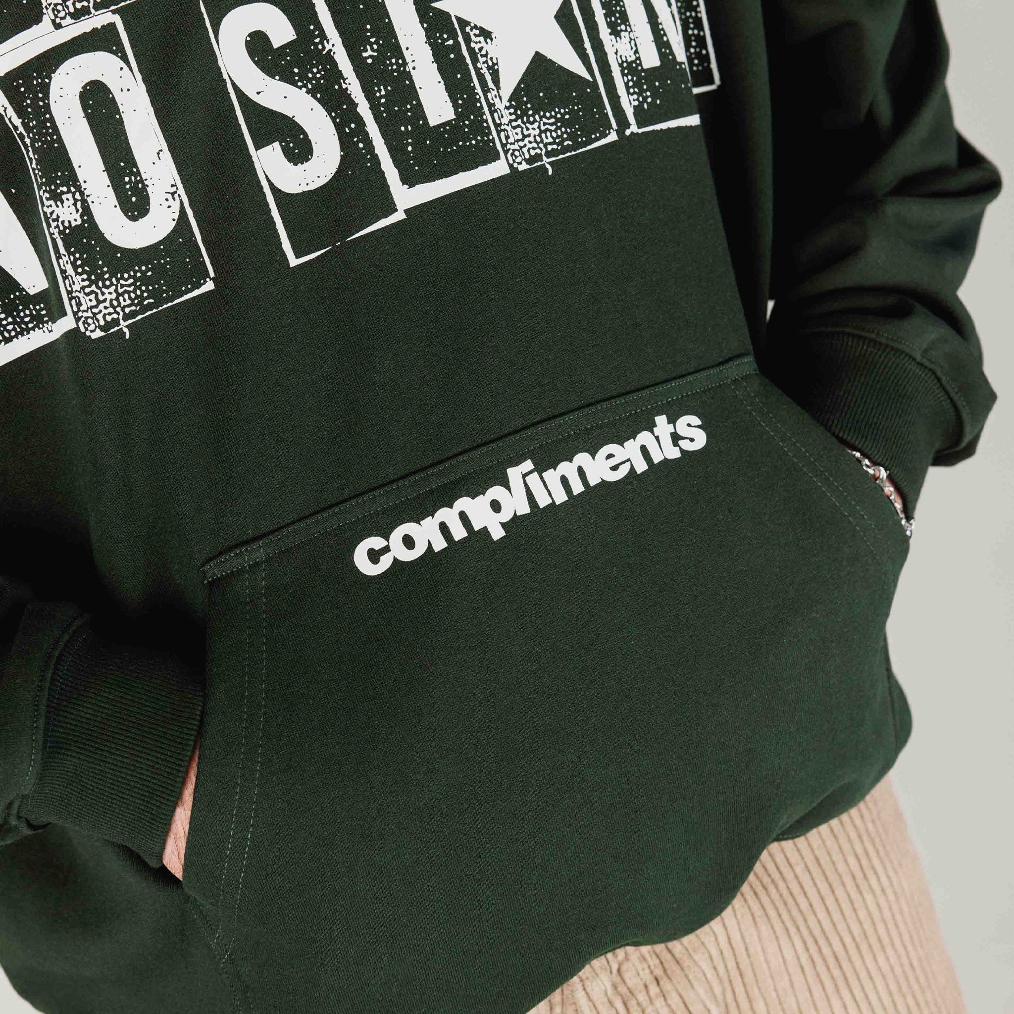 Compliments No Risk, No Story Dark Green Hoodie Common Hype