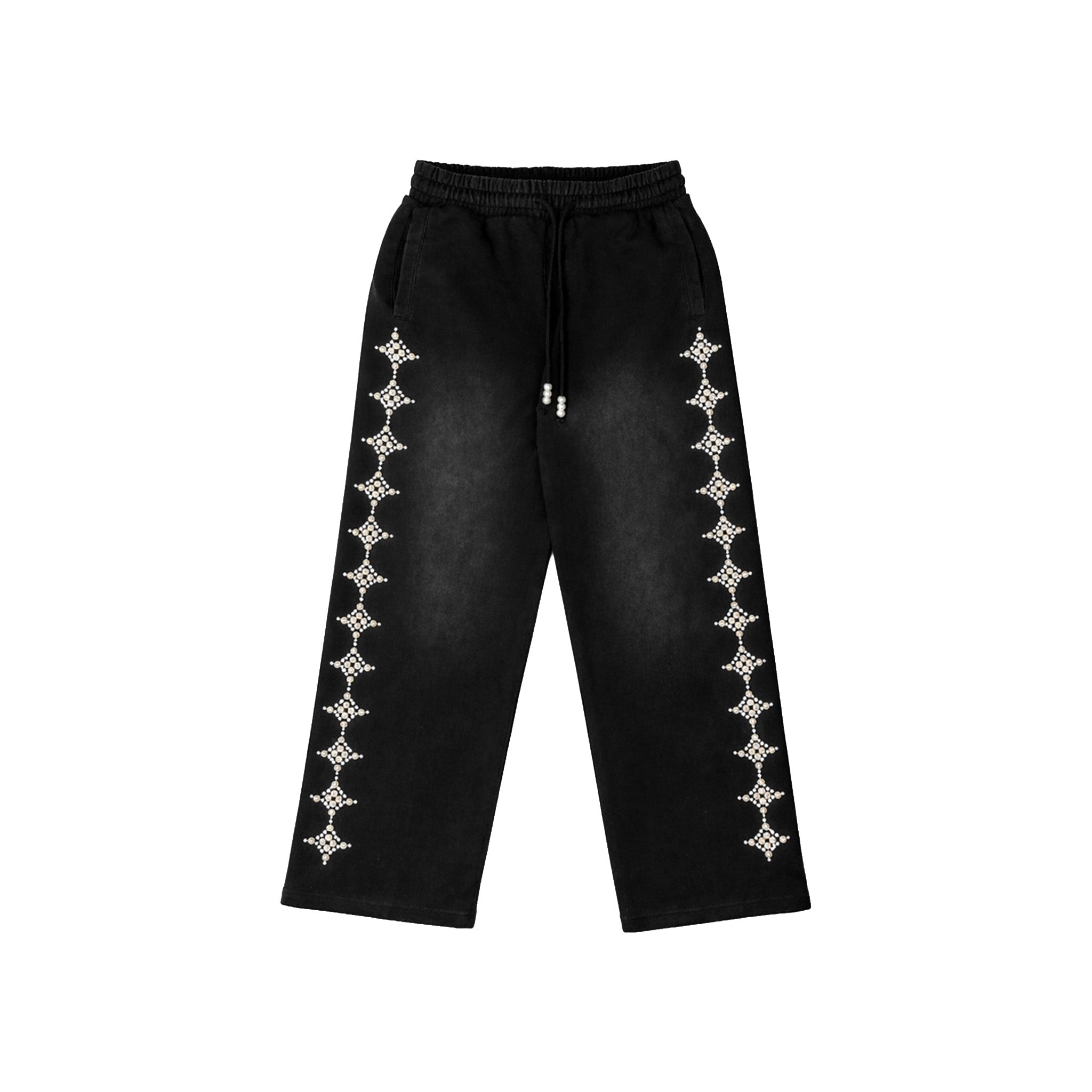 Commons Pearled Star Sweatpants Black Common Hype