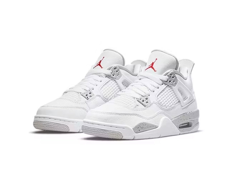 White Gray Jordan 4 Retro SoleDrop