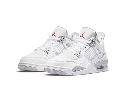 White Gray Jordan 4 Retro SoleDrop