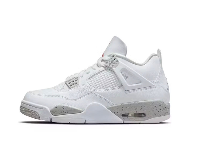 White Gray Jordan 4 Retro SoleDrop