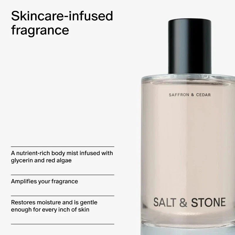 Salt & Stone Saffron & Cedar Body Mist 3.4 oz Fandi Perfume