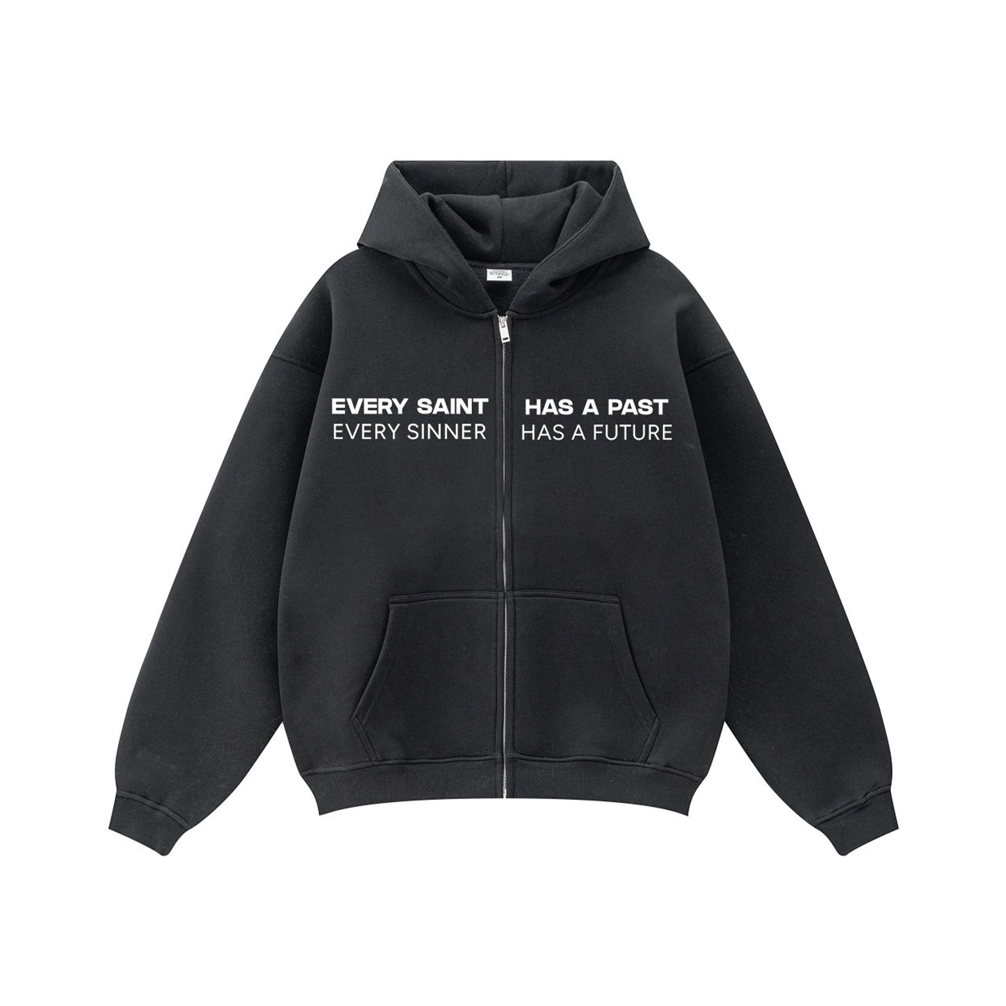 Compliments Sinner & Saint Black Wash Zip-Up Hoodie Common Hype