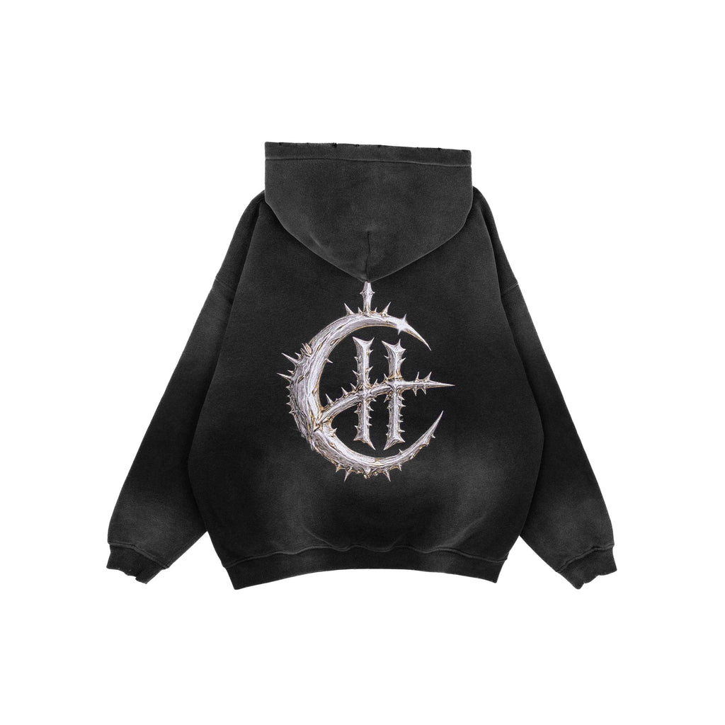 Common Hype Thorn Hoodie Vintage Black Common Hype